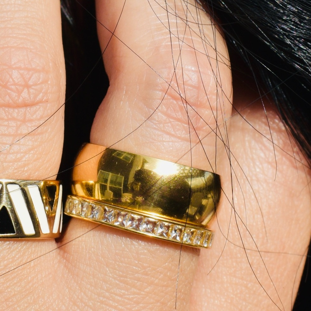 2 Stackable Rings For Plus Size. Stainless Steel,… - image 3